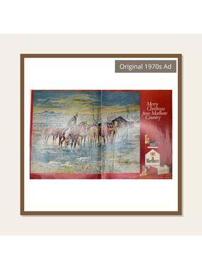 Marlboro Filter Cigarettes Vintage Print Ad 1971 Merry Christmas Oklahoma City u